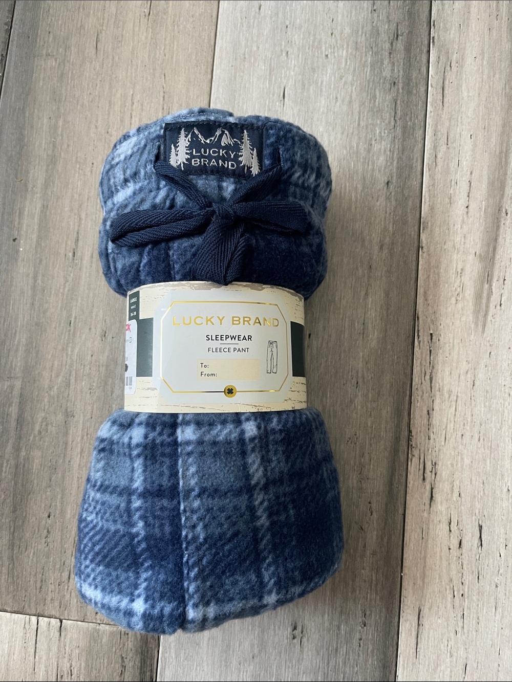Lucky Brand Blue Plaid Fleece Sleep Pants (New, Packaged) size Large